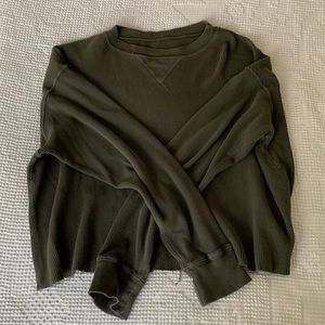 Brandy Melville Waffle Knit Long Sleeve